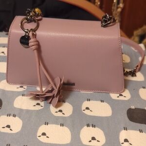 Pink Leather Crossbody Bag